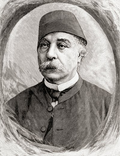 Nubar Pasha, 1890 (incisione su legno) da English School